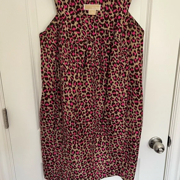 Michael Kors | Dresses | Hot Pink Leopard Print Dress | Poshmark